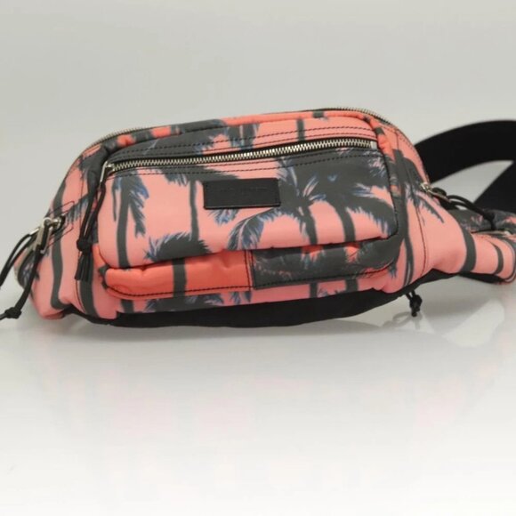 SAINT LAURENT Body Bag Nylon Pink Silver Auth - Picture 3 of 15